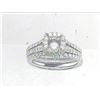 Image 1 : 14K White Gold 1.39CTW Diamond Wedding Ring Set - REF-172R4K