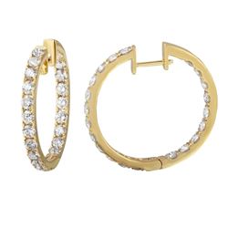 Genuine 3.66 TCW 14K Yellow Gold Ladies Earring - REF-403Y5X