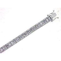 14K White Gold 8.64CTW Diamond Bracelet - REF-1214Y5X