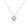 Image 1 : 0.1 CTW 18K White Gold Ladies Slider with Chain - REF-28N2A