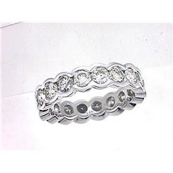 14K White Gold 3.25CTW Ladies Diamond Ring - REF-356M7F