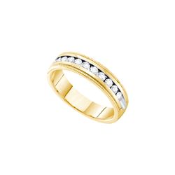 0.25 CTW Mens Natural Diamond Anniversary Band 14K Yellow Gold
