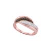Image 1 : 0.25 CTW Red Colored Diamond Band 10K Rose Gold
