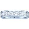 Image 1 : 1 CTW Channel-set Natural Diamond Bridal Band 14K White Gold