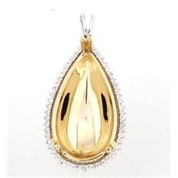 14K TwoTone Gold 0.36CTW SemiMount Slider w/Chain - REF-98Y3X