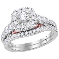 1.02 CTW Natural Diamond Bellissimo Bridal Engagement Ring 14K White Gold