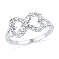 0.16 CTW Natural Diamond Infinity Band 10K White Gold