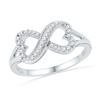 Image 1 : 0.16 CTW Natural Diamond Infinity Band 10K White Gold