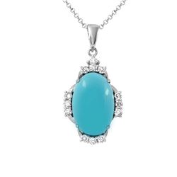 Genuine 4.72 TCW 14K White Gold Ladies Necklace - REF-52K3R