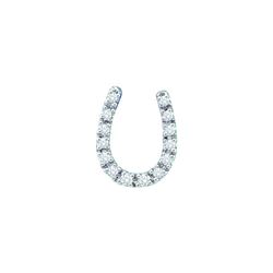 0.1 CTW Natural Diamond Horseshoe Pendant 14K White Gold