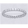 Image 1 : 14K White Gold 1.09CTW Diamond Band Ring - REF-94K5R