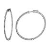 Image 1 : 14K White Gold 1.93CTW Diamond Hoop Earring - REF-263F3M