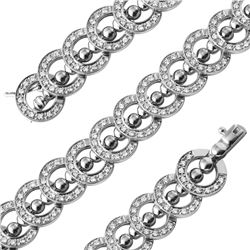 Genuine 1.67 TCW 18K White Gold Ladies Bracelet - REF-351N3A