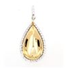 Image 1 : 14K TwoTone Gold 0.62CTW SemiMount Slider w/Chain - REF-130M2F