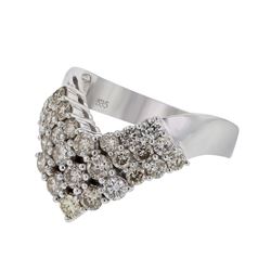 14K White Gold 1.59CTW Diamond Fashion Ring - REF-141H8W