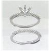 Image 1 : 14K White Gold 0.32CTW Diamond Wedding Ring Set - REF-50H6W