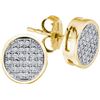 Image 1 : 0.05 CTW Natural Diamond Circle Cluster Earrings 10K Yellow Gold