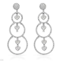 Genuine 1.45 TCW 14K White Gold Ladies Earring - REF-177X2Y