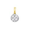 Image 1 : 0.5 CTW Natural Diamond Cluster Pendant 14K Yellow Gold