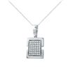 Image 1 : 0.67 CTW 18K White Gold Ladies Slider with Chain - REF-134H8W