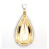 Image 1 : 14K TwoTone Gold 0.33CTW SemiMount Slider w/Chain - REF-95H3W