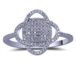 0.18 CTW 14K White Gold Ladies Ring - REF-26W2H