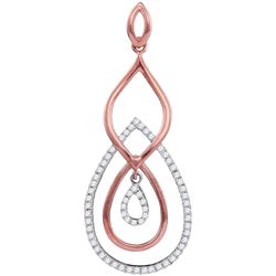 0.2 CTW Natural Diamond Teardrop Pendant 10K Rose Gold