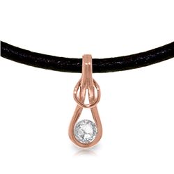 Genuine 0.50 ctw Diamond Anniversary Necklace Jewelry 14KT Rose Gold - REF-176A2K