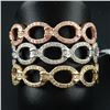 Image 1 : 14K Tri Color Gold 0.48CTW Diamond Band Ring - REF-73N7A