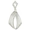 Image 1 : 0.37 CTW 14K White Gold Ladies Slider with Chain - REF-70F4M