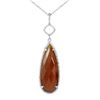 Image 1 : 14K White Gold 12.14CTW Agate Necklaces - REF-49W6H