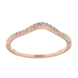 14K Rose Gold 0.18CTW Diamond Band Ring - REF-24K6R