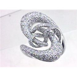 18K White Gold 2.05CTW Diamond Rings - REF-322H2W