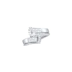 0.5 CTW Natural Diamond Bridal Engagement Ring 14K White Gold