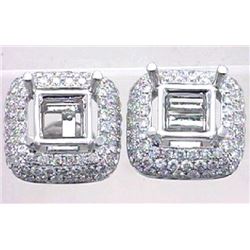 14K White Gold 1.95CTW Ladies Diamond Earring - REF-230Y4X