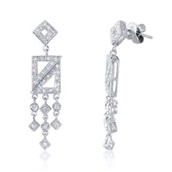 18K Gold 0.74 CTW Diamond Earring - REF-107M3F