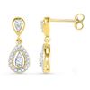 Image 1 : 0.36 CTW Natural Diamond Dangle Earrings 10K Yellow Gold
