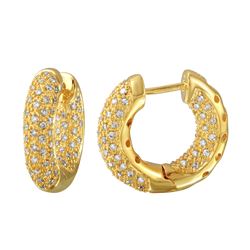 Genuine 0.84 TCW 14K Yellow Gold Ladies Earring - REF-112X5Y