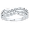 Image 1 : 0.2 CTW Natural Diamond Crossover Band 10K White Gold