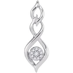 0.1 CTW Natural Diamond Infinity Pendant 10K White Gold