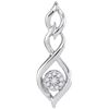 Image 1 : 0.1 CTW Natural Diamond Infinity Pendant 10K White Gold