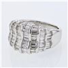 Image 1 : Baguette Channel-set Diamond Ring in 18K White Gold - REF-315F6M