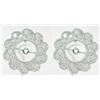 Image 1 : 14K White Gold 0.95CTW Diamond Earring Jackets - REF-109M8F