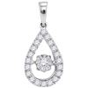 0.34 CTW Natural Diamond Twinkle Moving Pendant 10K White Gold