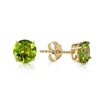 Image 1 : Genuine 0.95 ctw Peridot Earrings Jewelry 14KT Yellow Gold - REF-17P3H