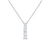 0.5 CTW 14K White Gold Ladies Slider with Chain - REF-57Y4X