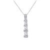 Image 1 : 0.65 CTW 14K White Gold Ladies Slider with Chain - REF-80A4N