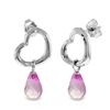 Genuine 4.5 ctw Pink Topaz Earrings Jewelry 14KT White Gold - REF-42A6K