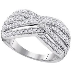 0.62 CTW Natural Diamond Band 10K White Gold