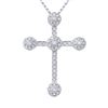 Genuine 0.34 TCW 14K White Gold Ladies Necklace - REF-44Y8X